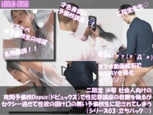 【△100●100】二階堂 沙耶 社会人向け夜間予備校Dopux(ドピュックス)で性犯罪講座の教鞭を執るが、セクシー過ぎて性欲の捌け口の無い予備校生に犯●れてしまう(シリーズ03:立ちバック)