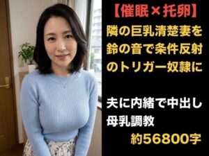 【催●×托卵】隣の巨乳清楚妻を鈴の音で条件反射のトリガー奴●に 〜「私が君を犯したの…?」加害者の罪悪感で泥沼にハマり、夫に内緒で中出し母乳調教されるまで〜