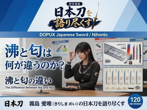 パンチラガチャ★霧島 愛唯(きりしま めい)『日本刀を語り尽くす』第1章-まず「日本刀とは何か」を知る(029-沸と匂は何が違うのか?)